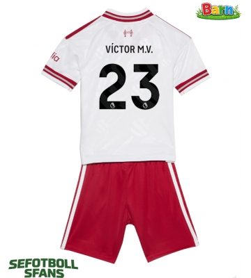 Liverpool Victor Munoz #23 Bortaställ Barn 2026-27 Kortärmad (+ Korta byxor)